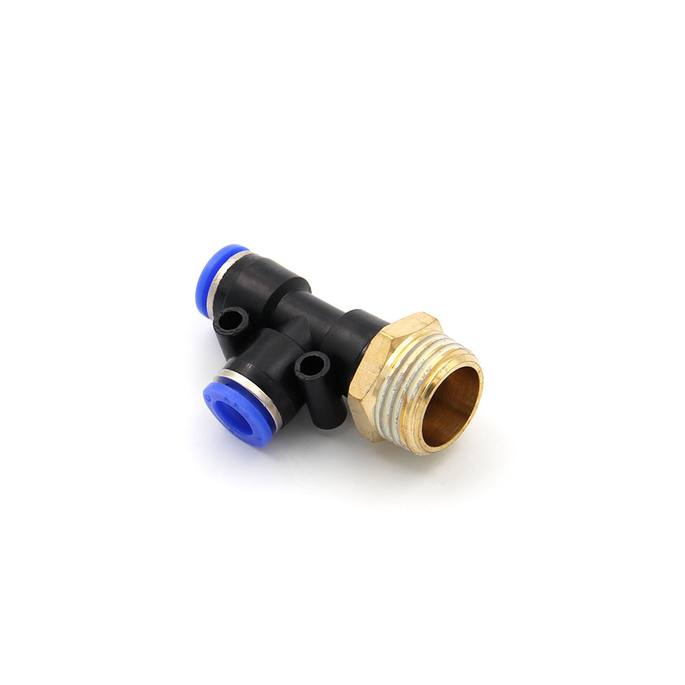 Pneumatic | Fittings | 3-Way | 1/2" Male - 2x 8mm | Side | PD-8-4