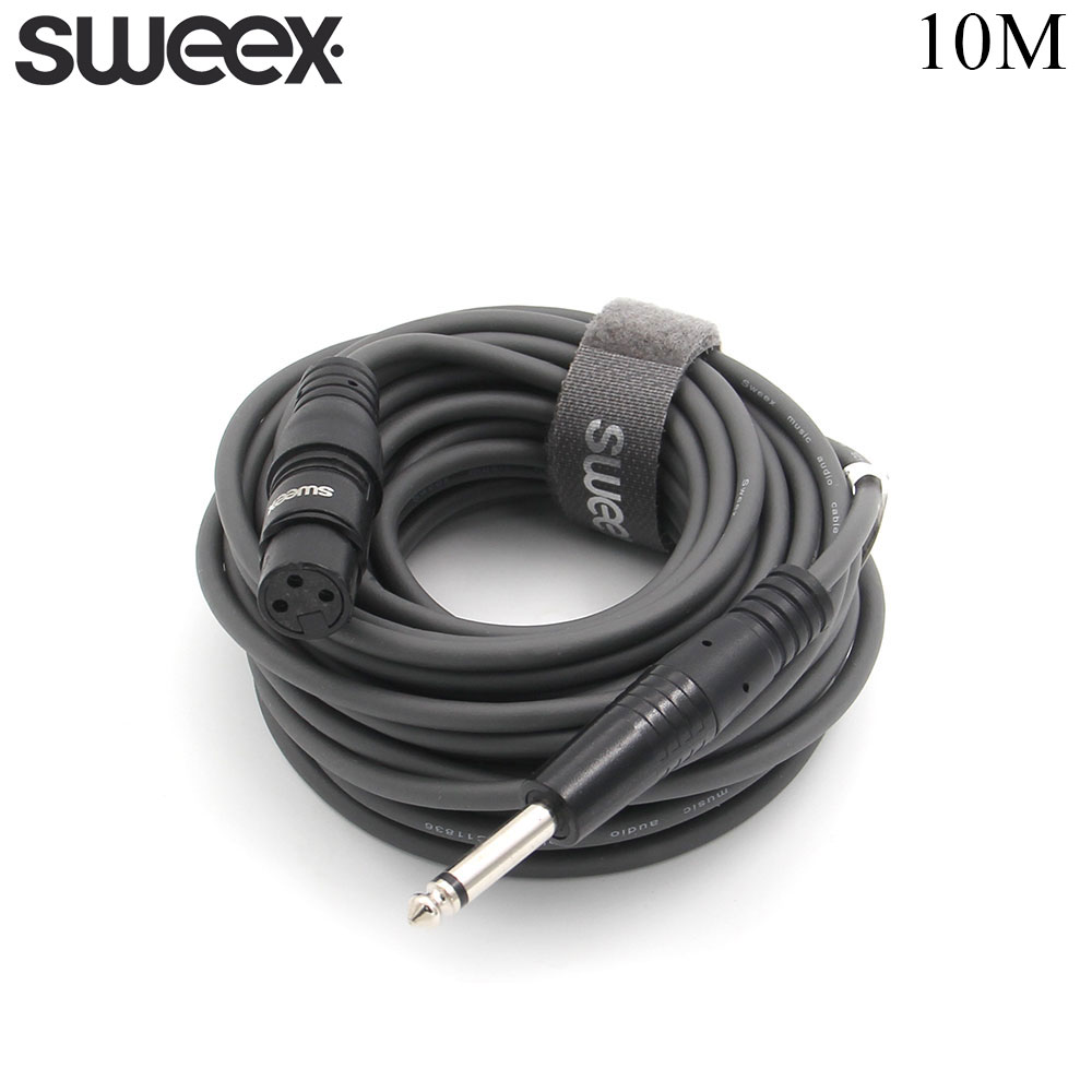 Audio Cable | XLR 3-Pin Female - Jack Mono Male 6.3mm | 10M | Sweex