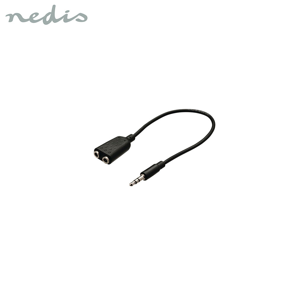 Audio Adapter | Jack Stereo | Male 3.5mm - 2x Female | Splitter | 0.2M | Nedis
