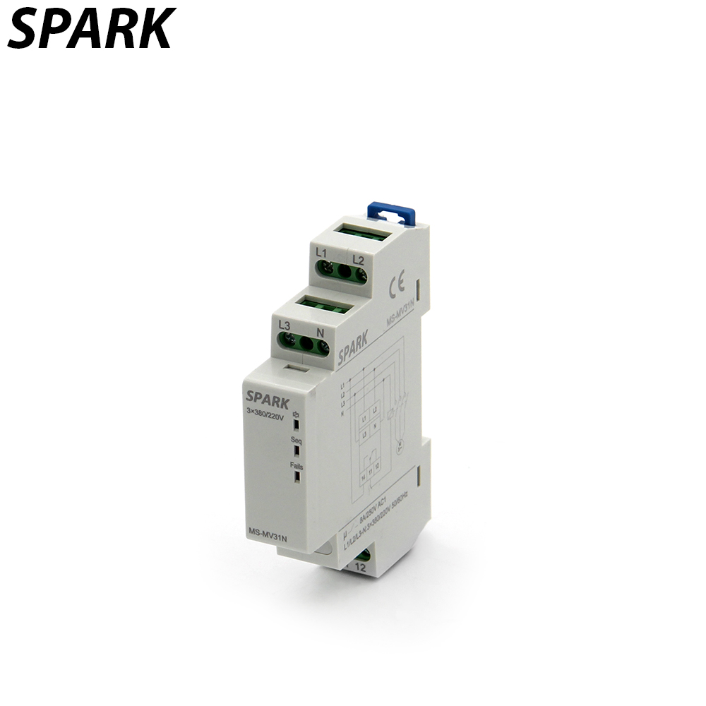 Phase Sequence & Failure | Din Rail | 3 Phase + N | Spark