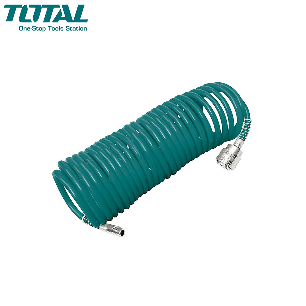 Air Compressor Tool | Spiral Air Hose | 15M | Total