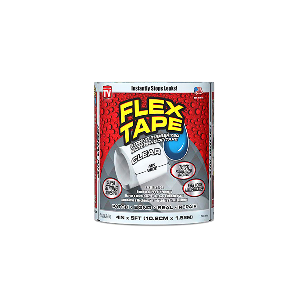 Flex Tape | 10cm x 12.5cm | Rubberized Waterproof | Transparent