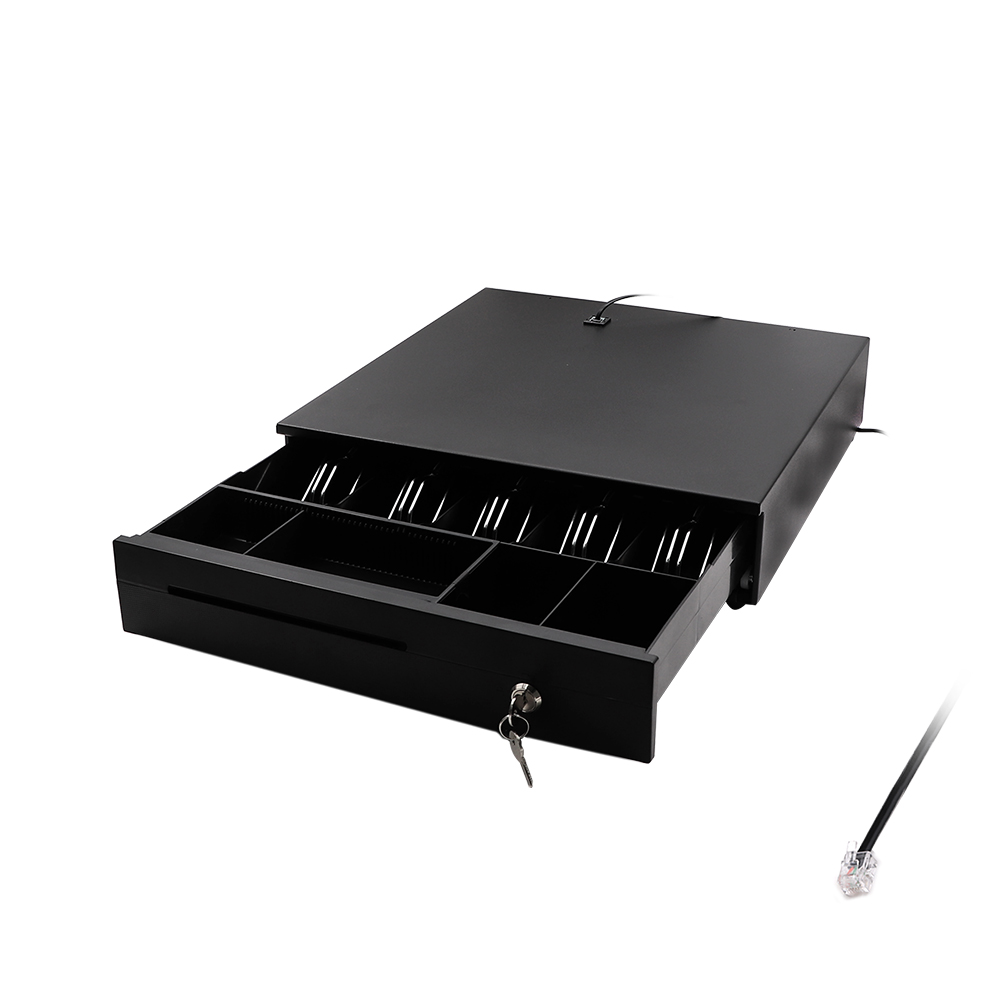 POS Drawer | 5-Bill | 5-Coin | RJ11 | 12V | Key-Lock | 405x415x100 | Black