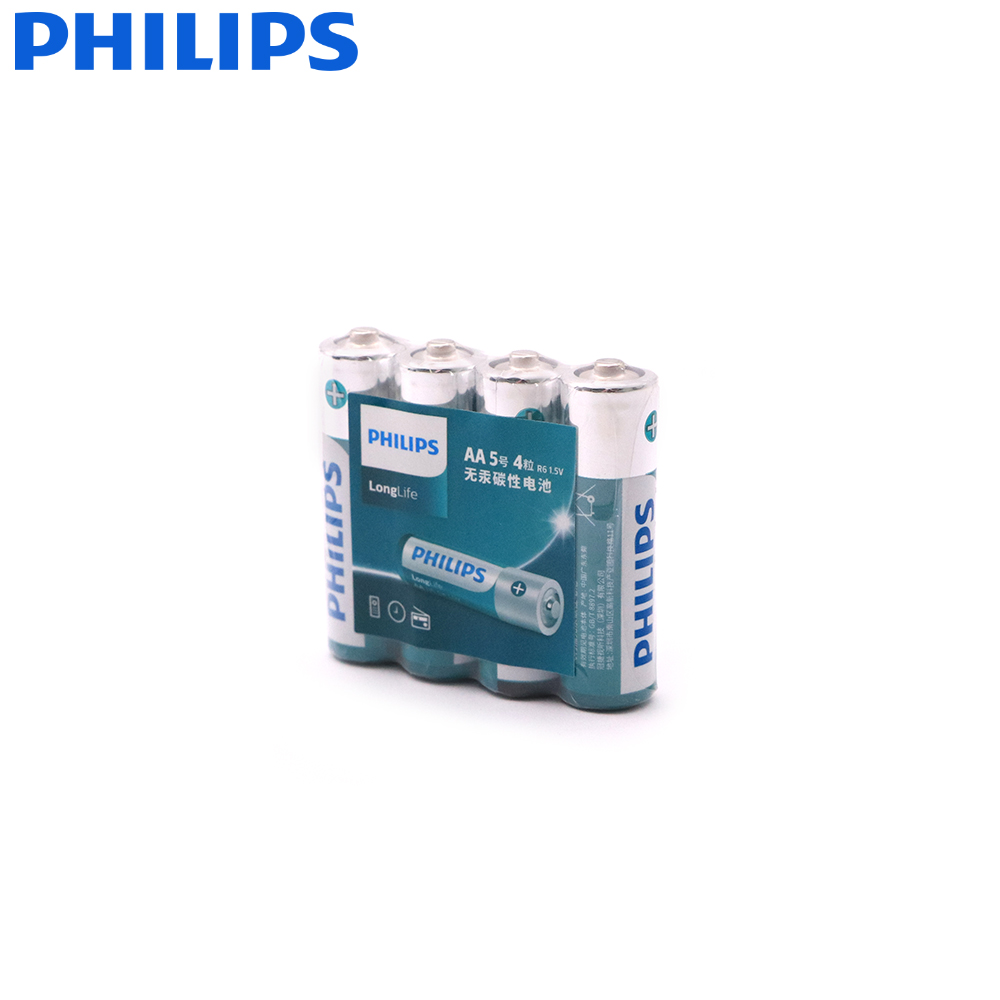 Long Life Zinc Carbon Battery | AA 1.5V | 4pcs | Philips