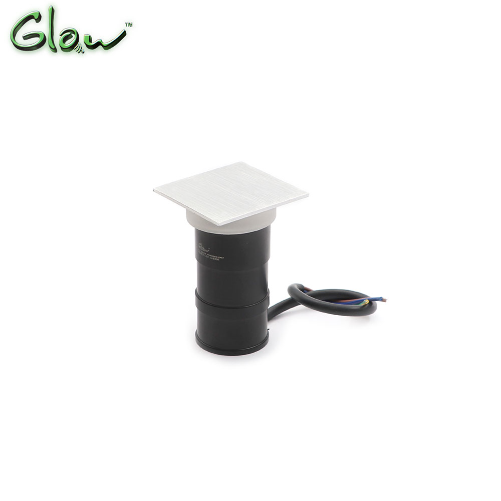 LED Light Underground | Square | 220V AC 3W | Warm White | Down Light | Glow