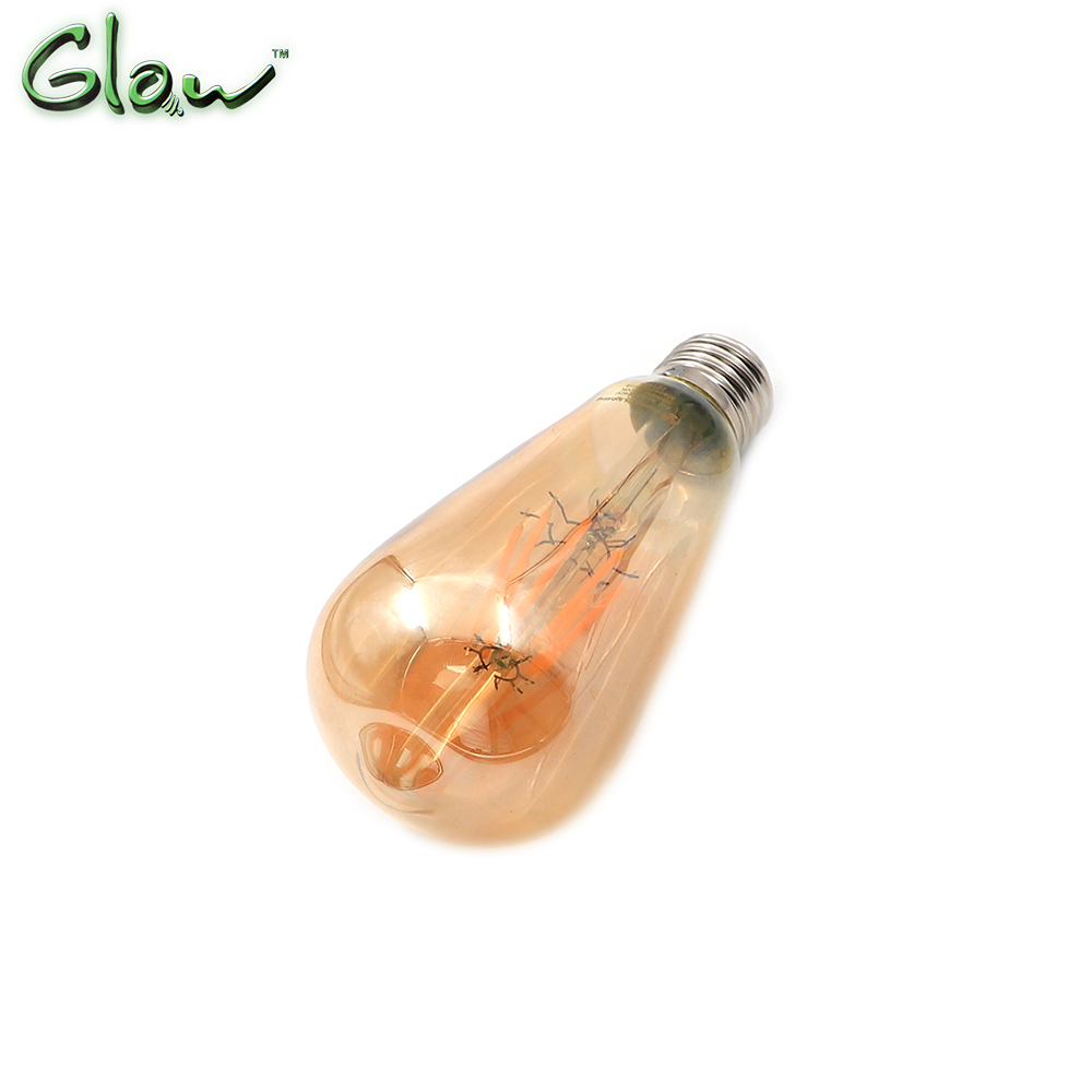 LED Retro Bulb | Pearl Yellow Glass | E27 | Warm White | Glow