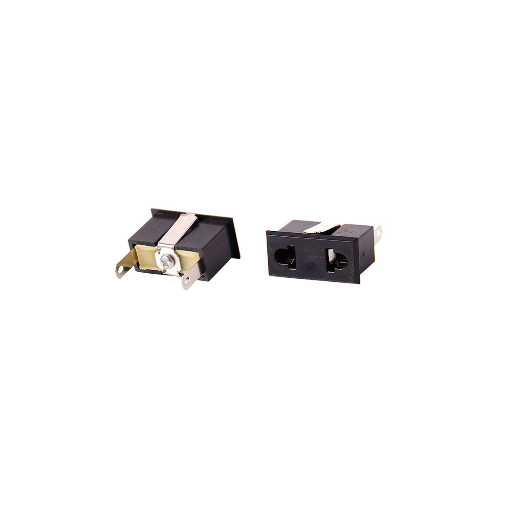 Power Connector | AC | 2-Pin EU & US | Female | Self-Locking Mount | LQ