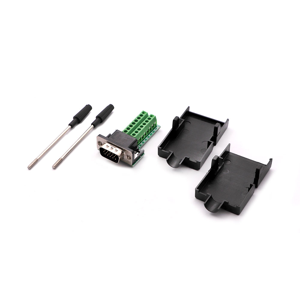 Connector | DB15 VGA Male 3-Row | Breakout Terminal