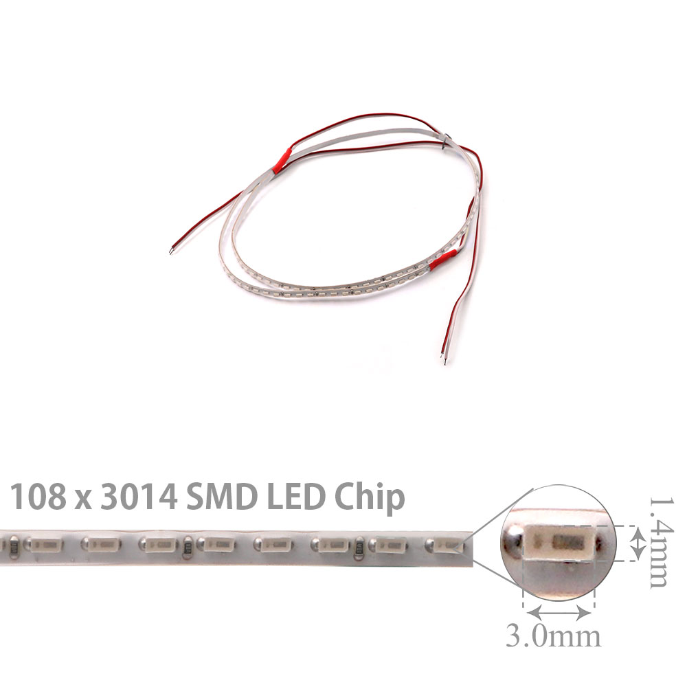 LED Strip Outdoor | 12V DC 38W | 3014 | Red | 108x LED | 60cm