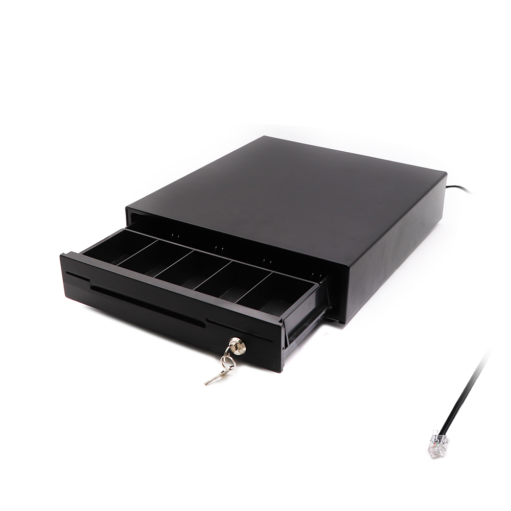 POS Drawer | 4-Bill | 5-Coin | RJ11 | 12V | Key-Lock | 334x380x80 | Black