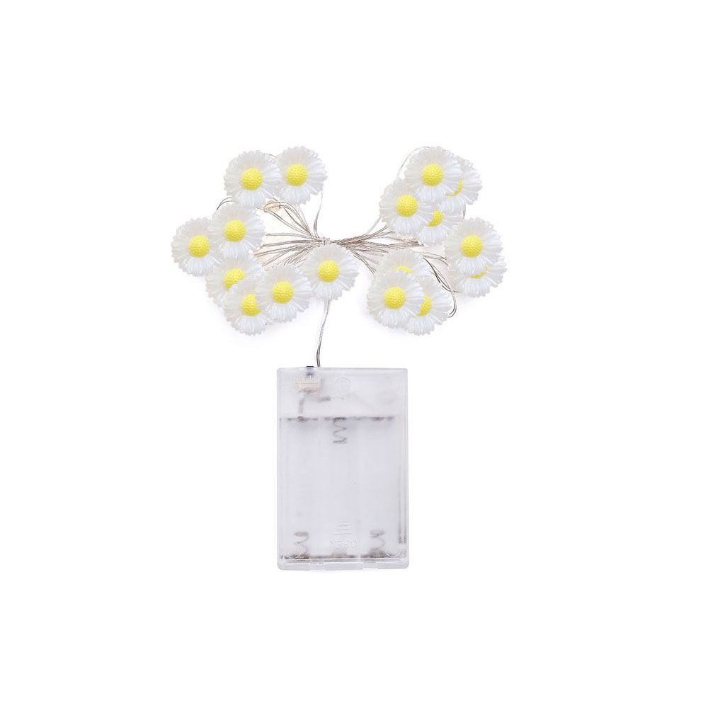 LED Fairy Light | DC Battery | Flower | 20x LED | Warm White | 3M