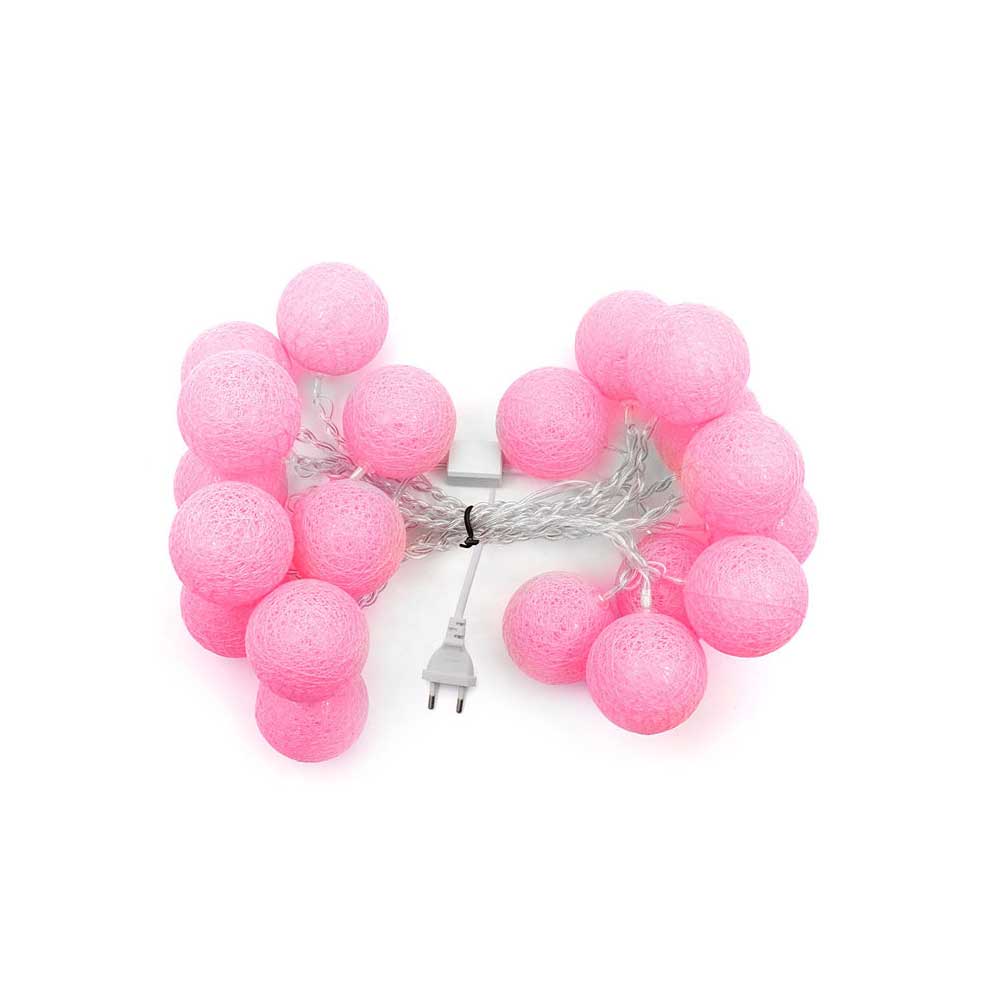 LED Fairy Light AC | Ball | 20x LED | Pink | 3M