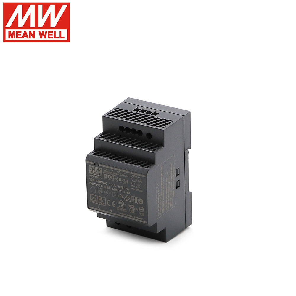 Power Supply SMPS | Rail Mount | 24V 2.5A | Mean Well