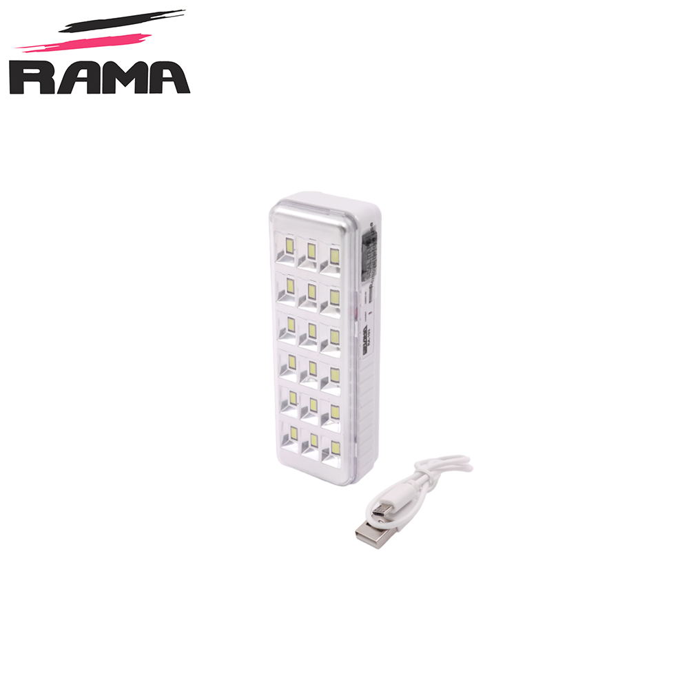 Emergency Light | White | USB/Solar Rechargeable | 5W | Rama