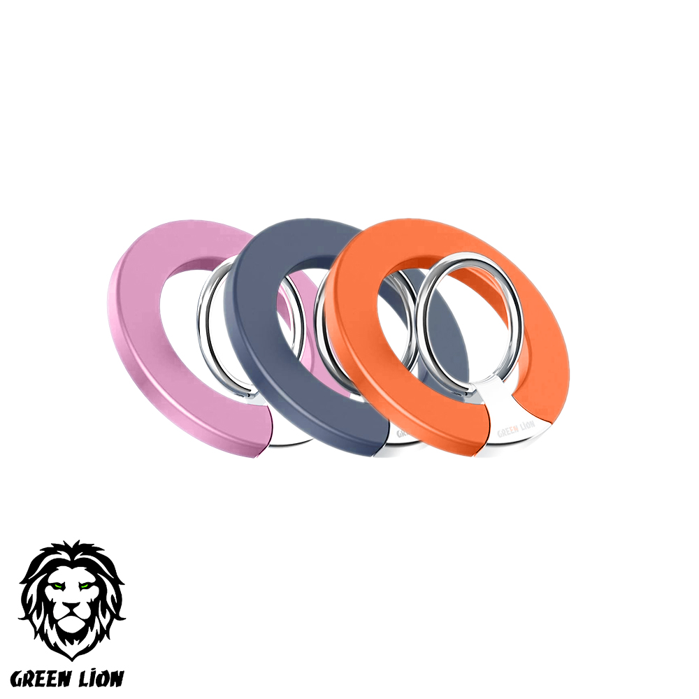 Mobile Ring Holder | Magsafe Magnet | Green Lion