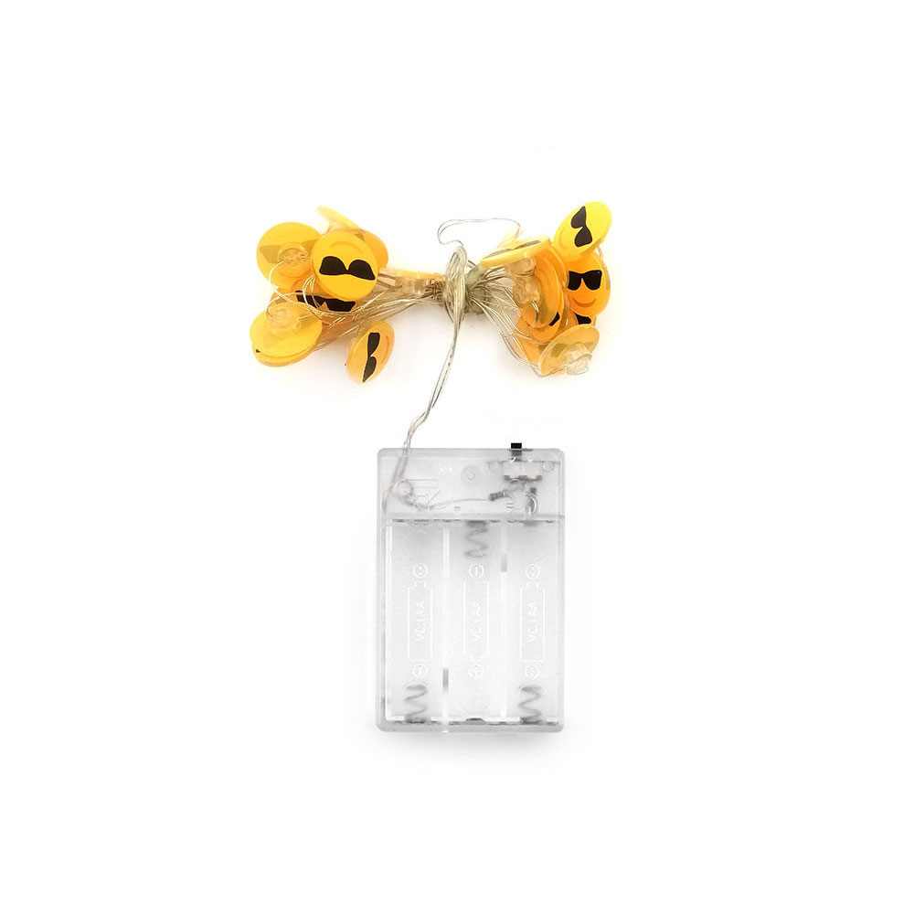 LED Fairy Light | DC Battery | Emoji | 20x LED | Warm White | 3M