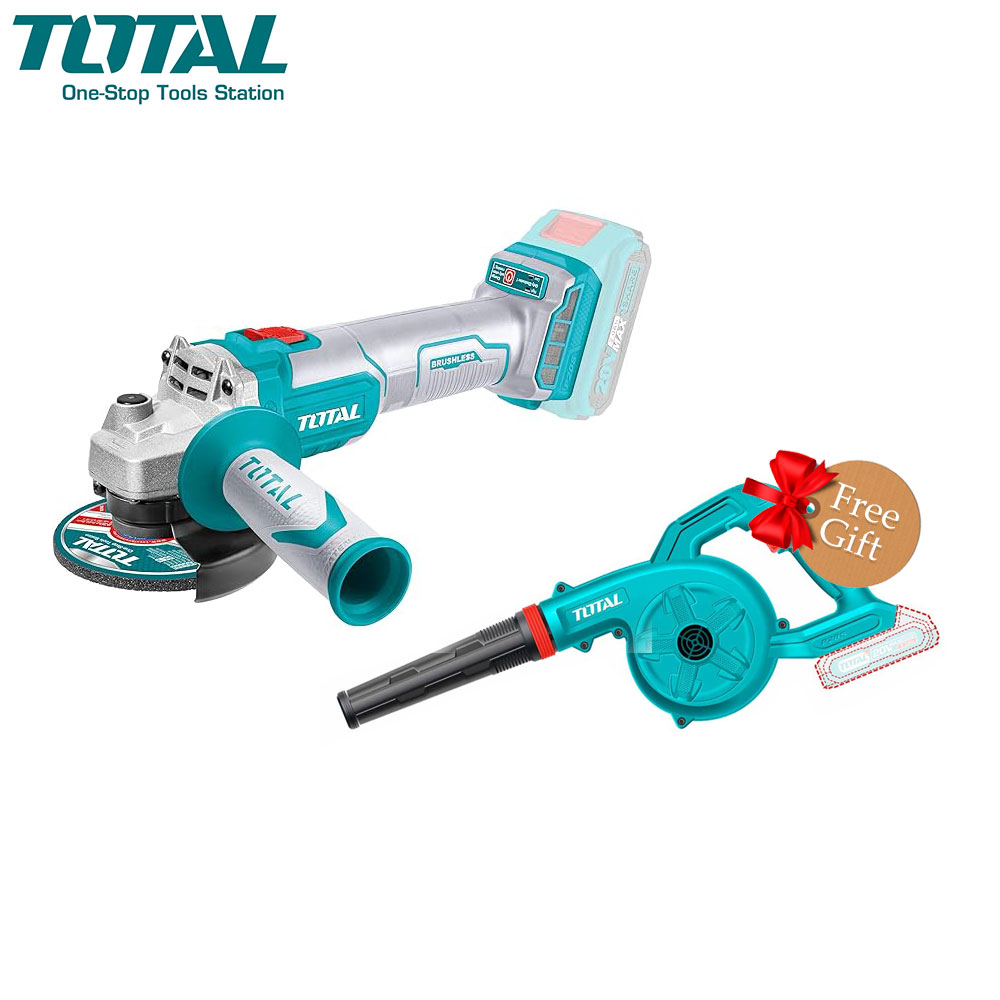 Combo Kit | Angle Grinder | Cordless | Li-ion 18V 3A | With Blower | Total