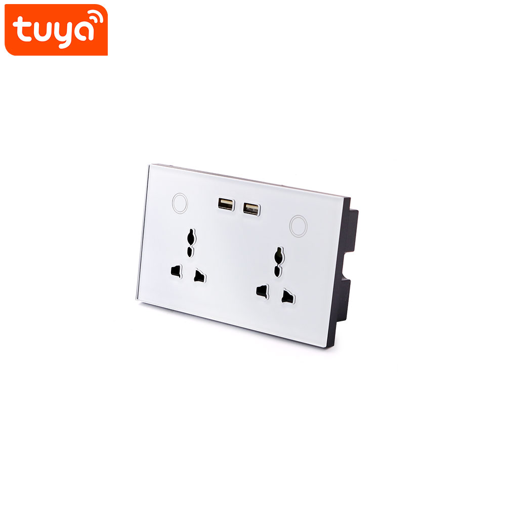 IoT Smart | WiFi Dual Socket Touch Panel | Tuya