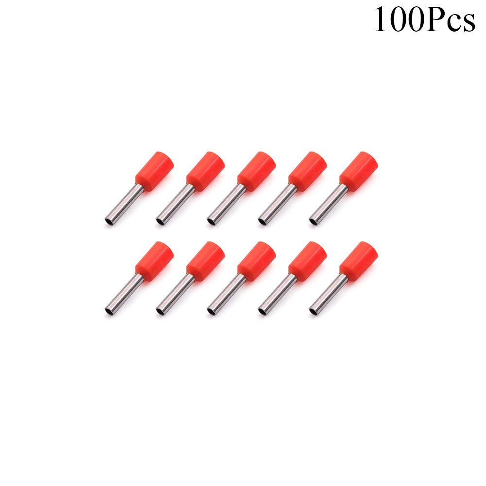 Cable Lugs Insulated Set | ET- 1.0-8 | Cord End | 1.0mm | Red | 100pcs