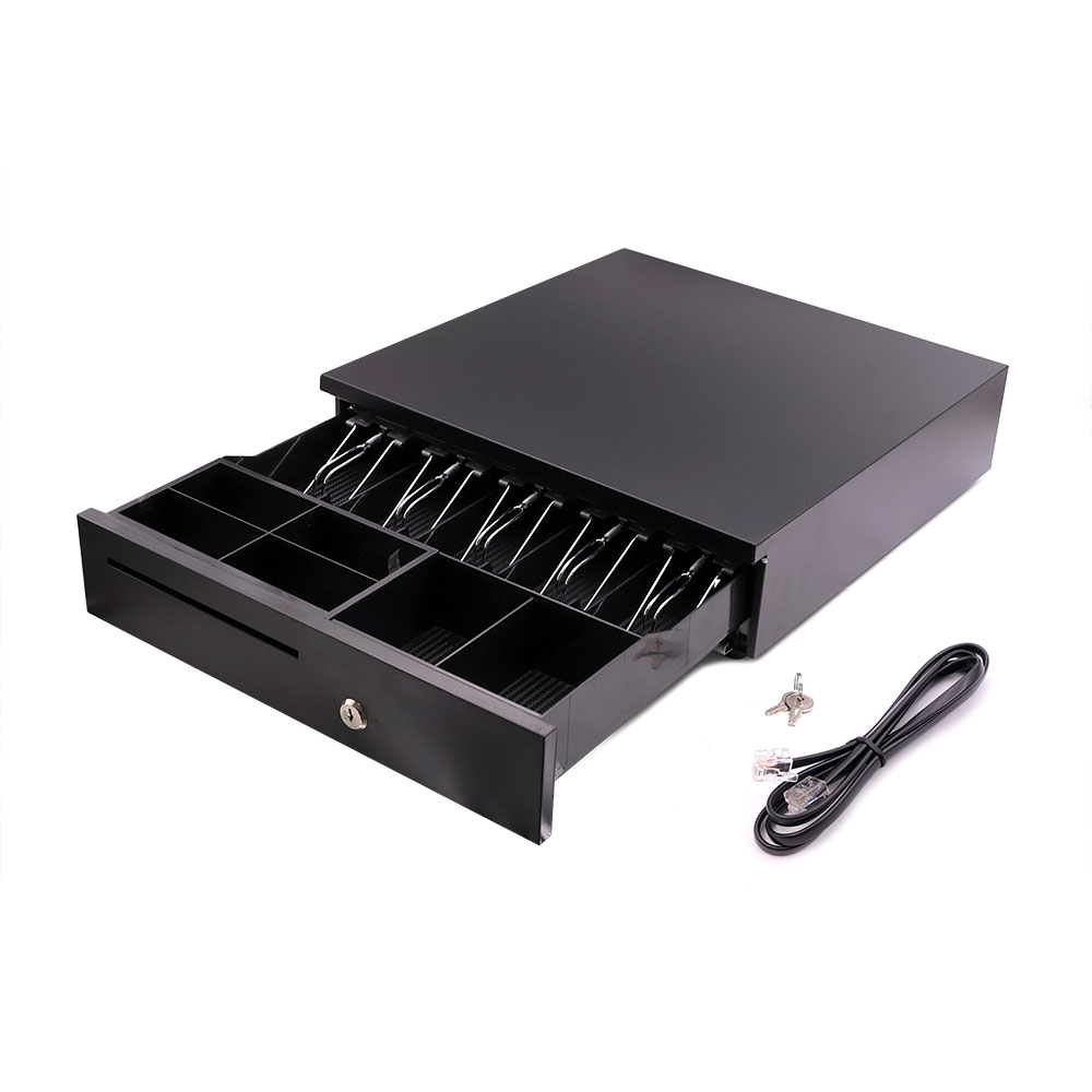POS Drawer | 5-Bill | 5-Coin | RJ11 | 12V | Key-Lock | 420x405x100 | Black