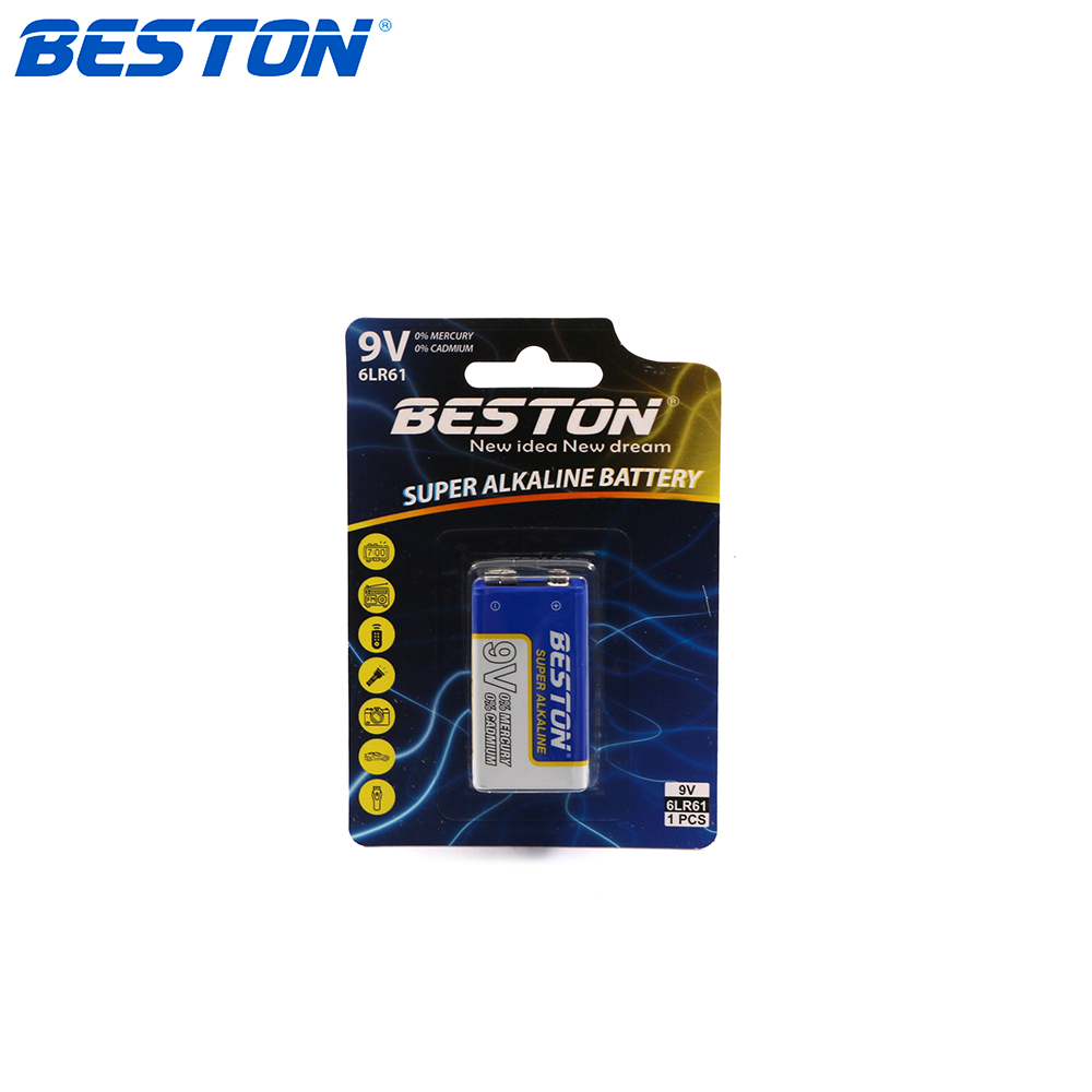 Alkaline Square Battery | 6LR61 9V | Beston