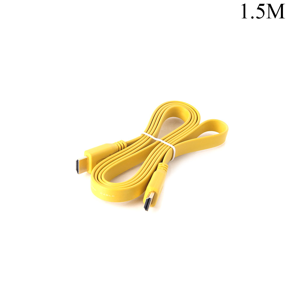 Audio Video Cable | HDMI | Male - Male | 1.5m | 2K | Flat | Yellow