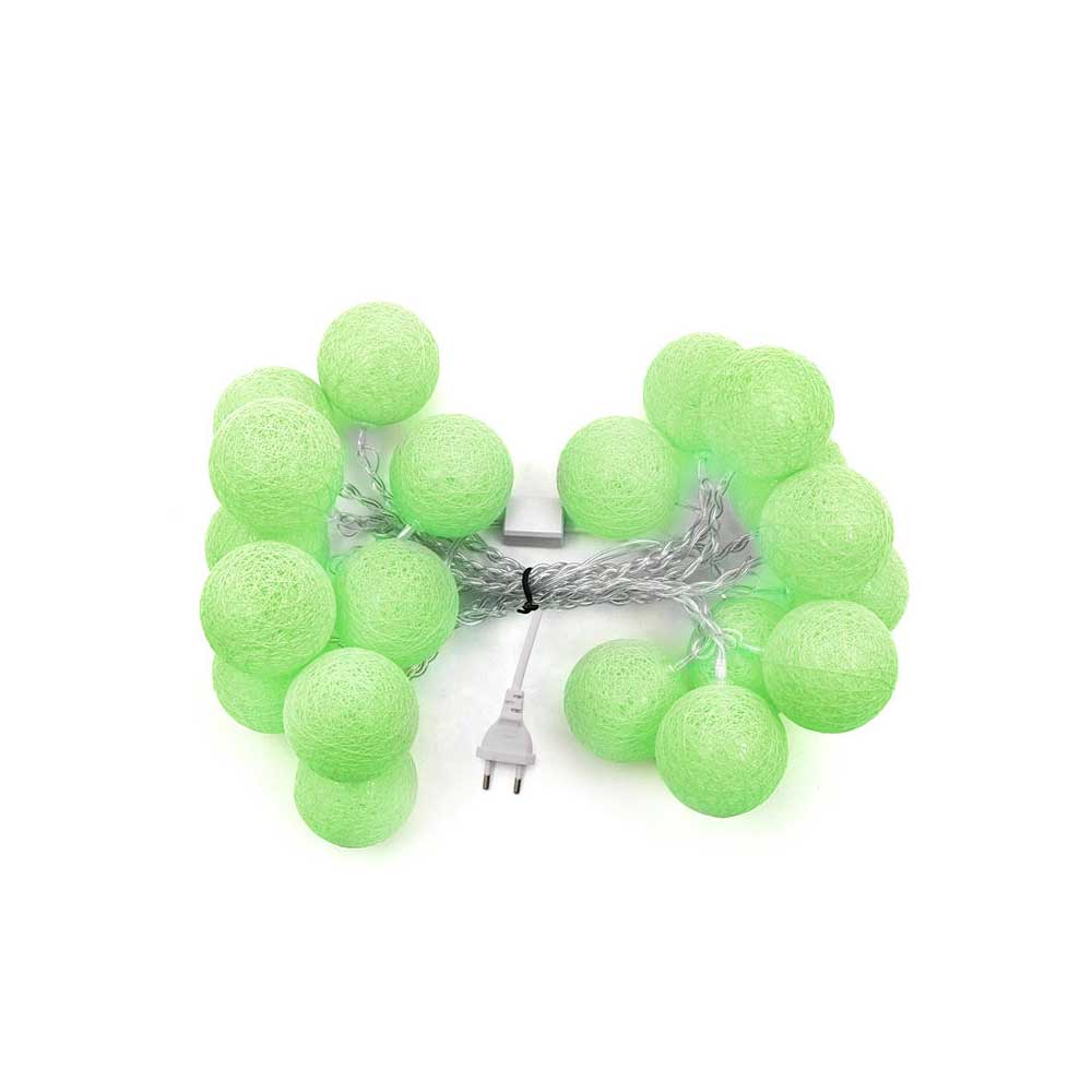 LED Fairy Light AC | Ball | 20x LED | Green | 3M
