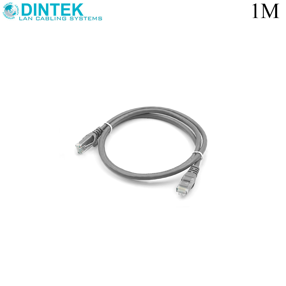 Patch Cord | CAT6 | UTP | 1M | Gray | Dintek