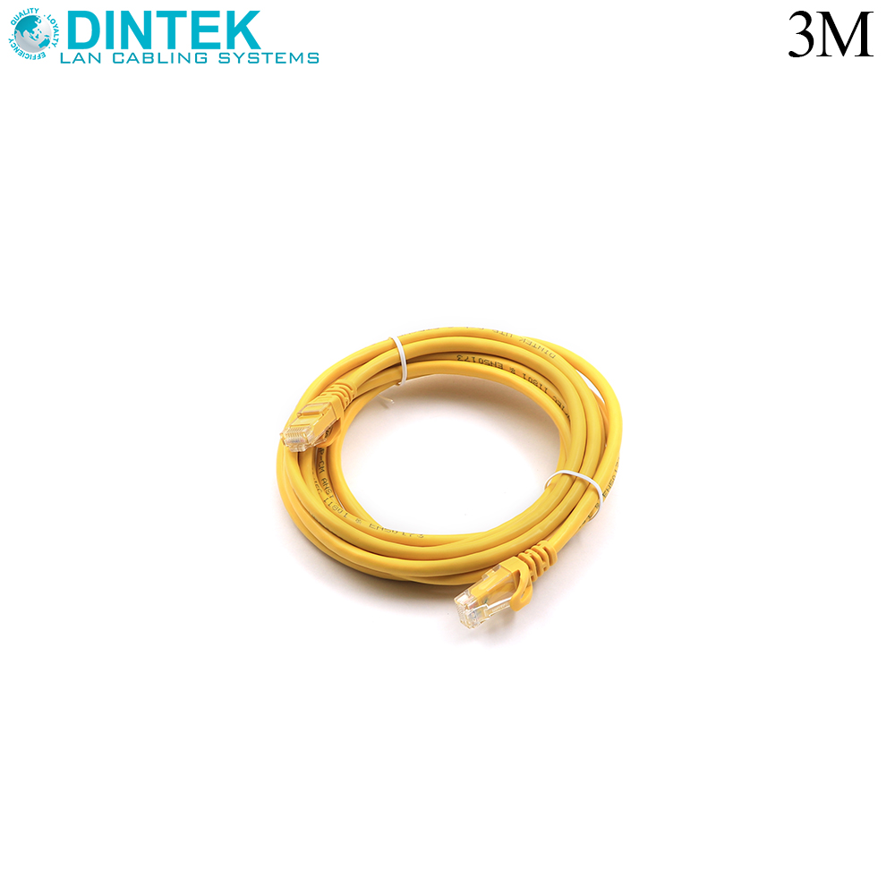 Patch Cord | CAT6 | UTP | 3M | Yellow | Dintek