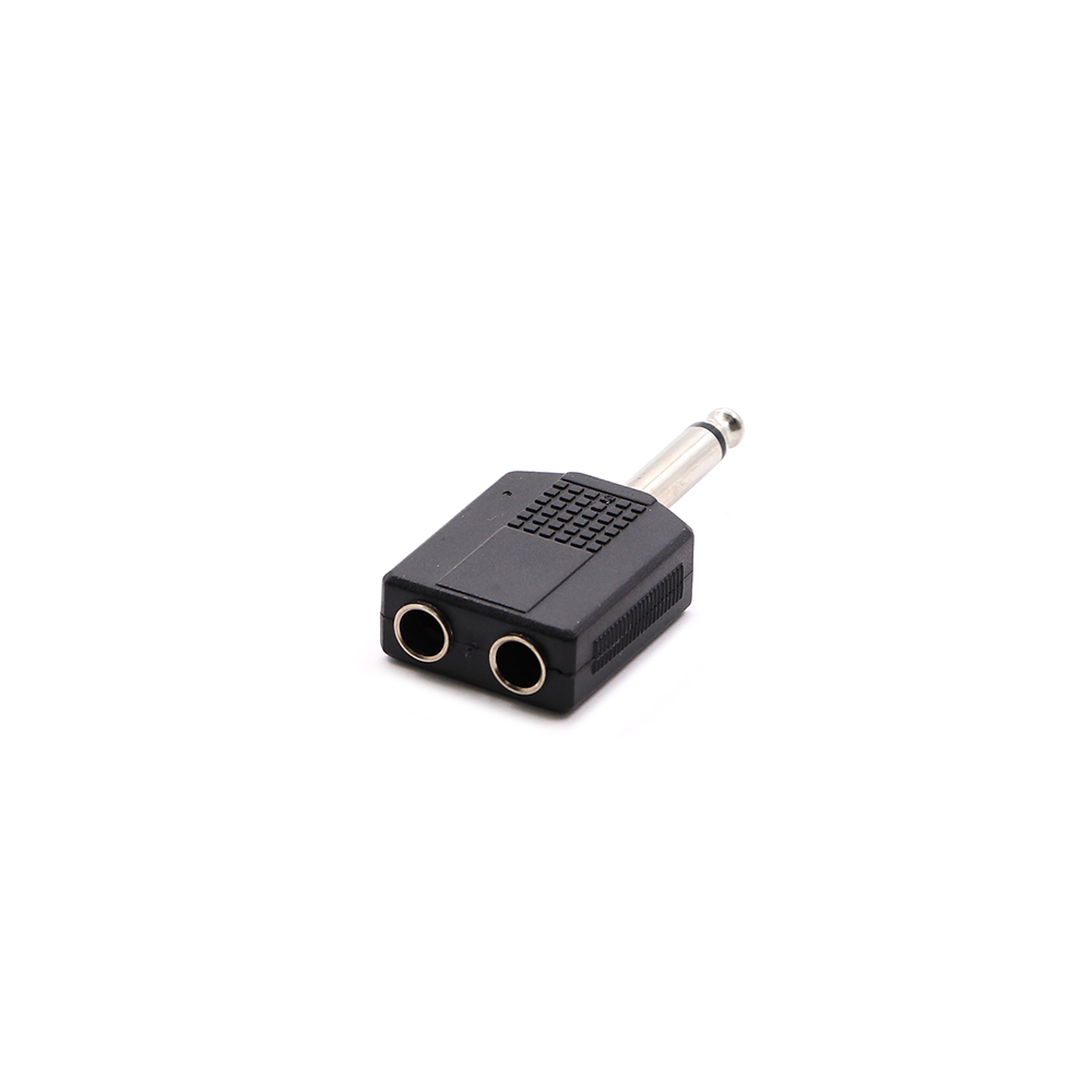 Audio Adapter | Jack Mono | Male 6.3mm - 2x Female 6.3mm | Splitter