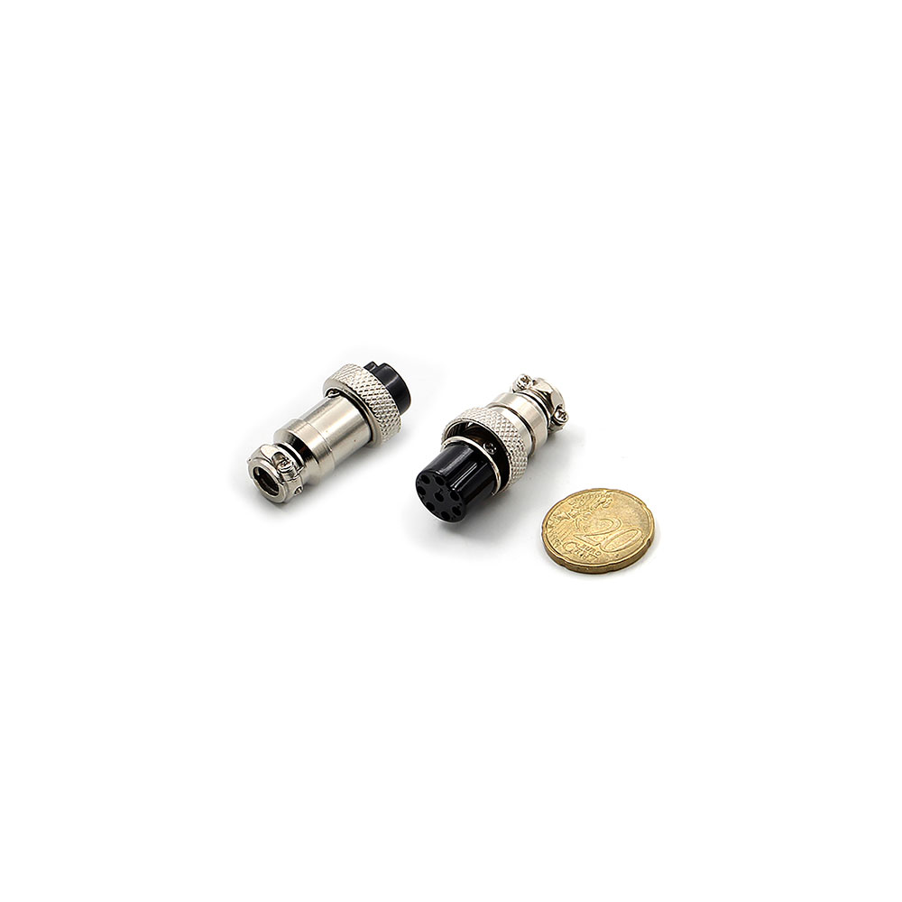 Circular Plug | Aviation Connector 8-Pin Female 16mm | Chassis Mount