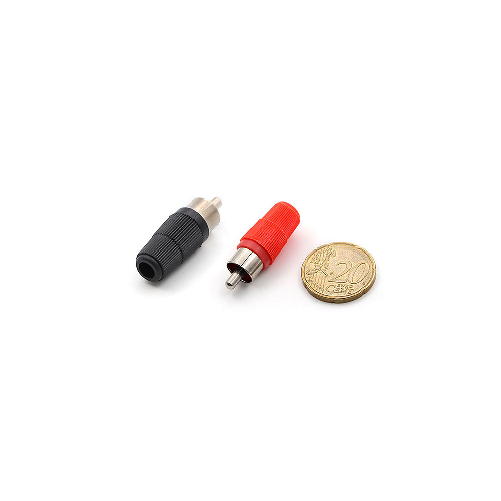 Audio Connector | RCA Male | Plastic | Red | Black