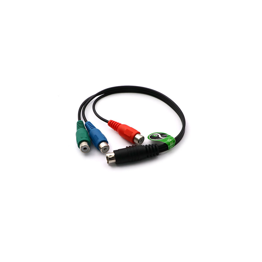 Audio Video Cable | Mini Din 7-Pin Male - 3x RCA Female | 0.25M