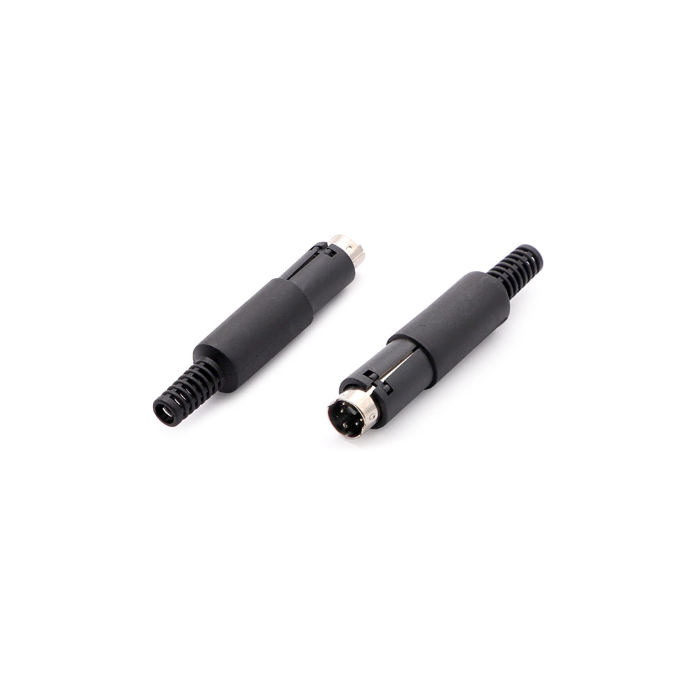 Audio Video | MIDI Connector Mini DIN Male 4-Pin | Cable Mount