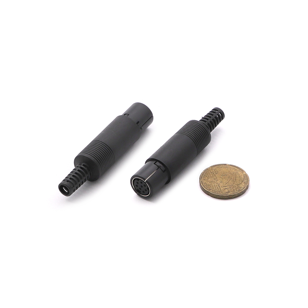 Audio Video | MIDI Connector | Mini DIN Female | 8-Pin | Cable Mount