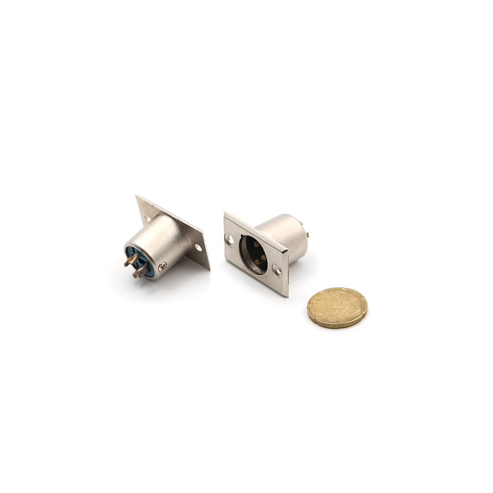 Audio Connector | XLR 3-Pin Male | Metal | Chassis Mount