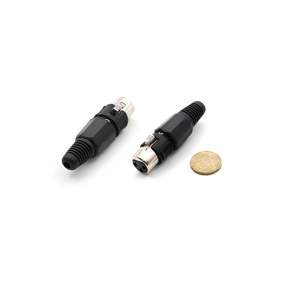 Audio Connector | XLR 3-Pin Female | Plastic | Cable Mount