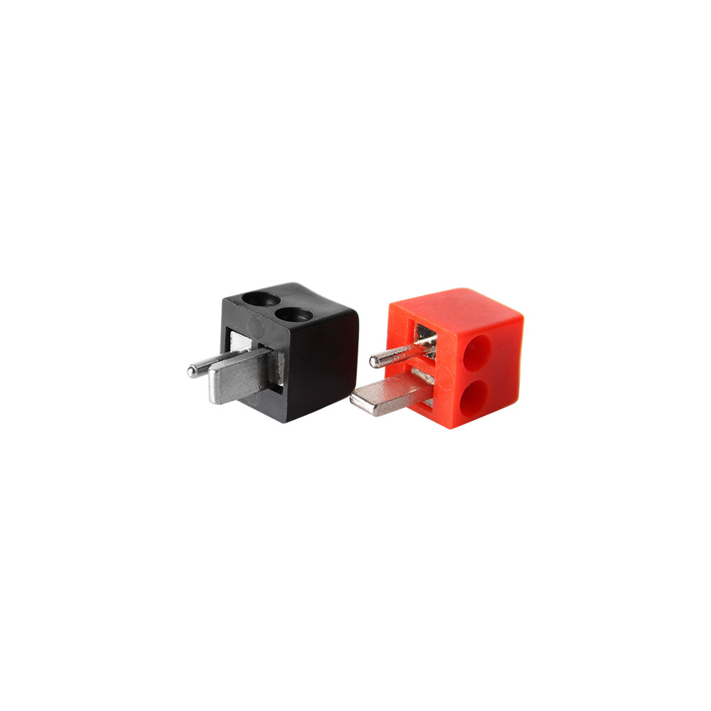 Audio Speaker Connector | Din 2-Pin Male Inline Plug | Terminal Connector | Red | Black