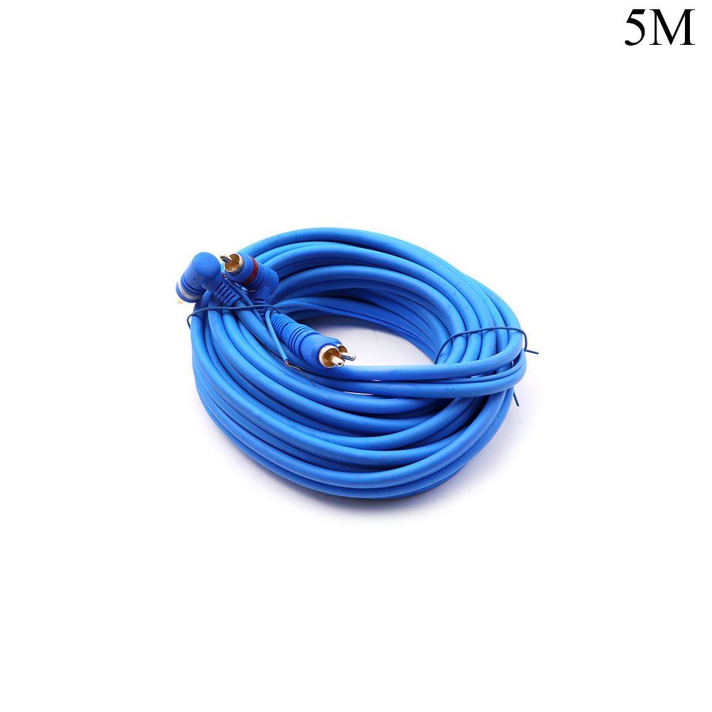 Audio Cable | 2x RCA | Male - Male | Earth | Gold | 5M 