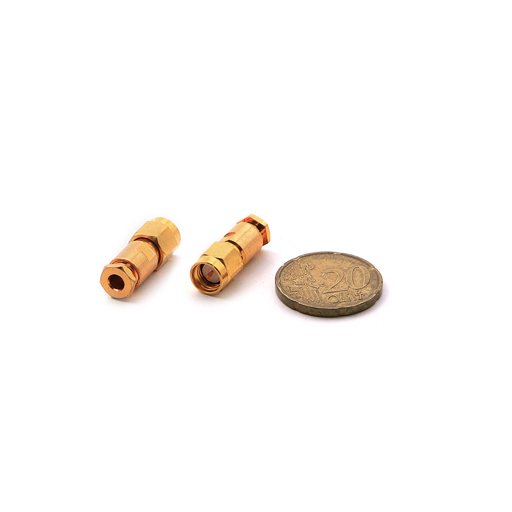 Coaxial Connector | SMA Male | RG-58 | Cable Mount | Clamp