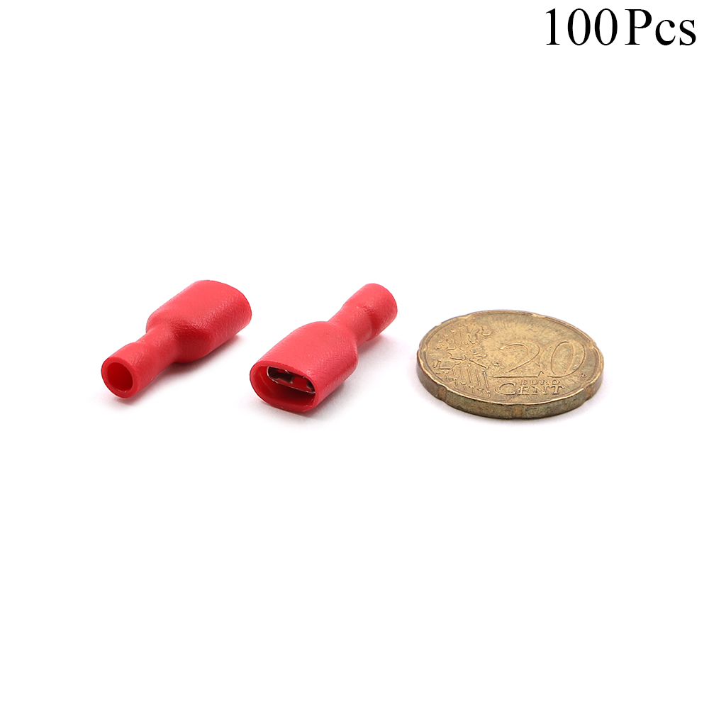 Cable Lugs Fully Insulated | FDFD1.25-250 | Female | 0.5-1.5mm | Red | 100pcs