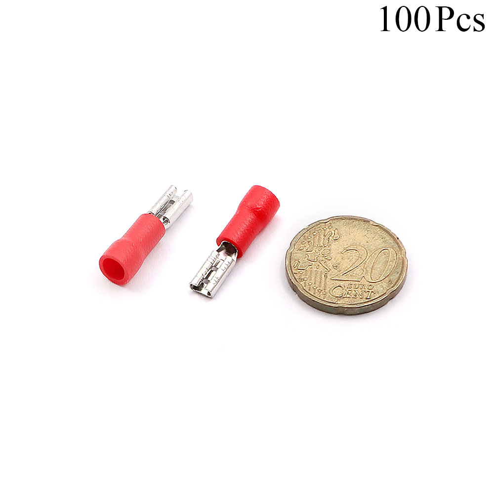 Cable Lugs Insulated | FDD1.25-110 | Female | 0.5-1.5mm | Red | 100pcs