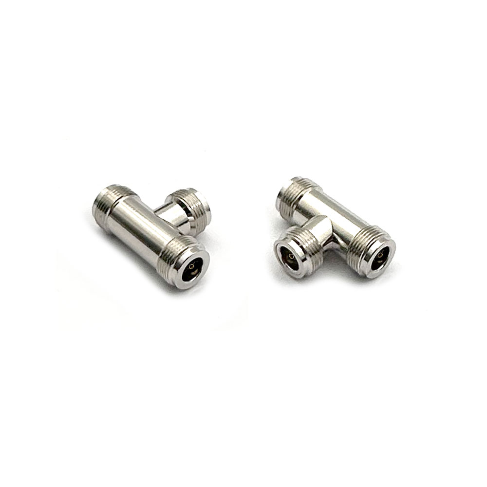 Coaxial Adapter | N-Type T-Shape 3x Female