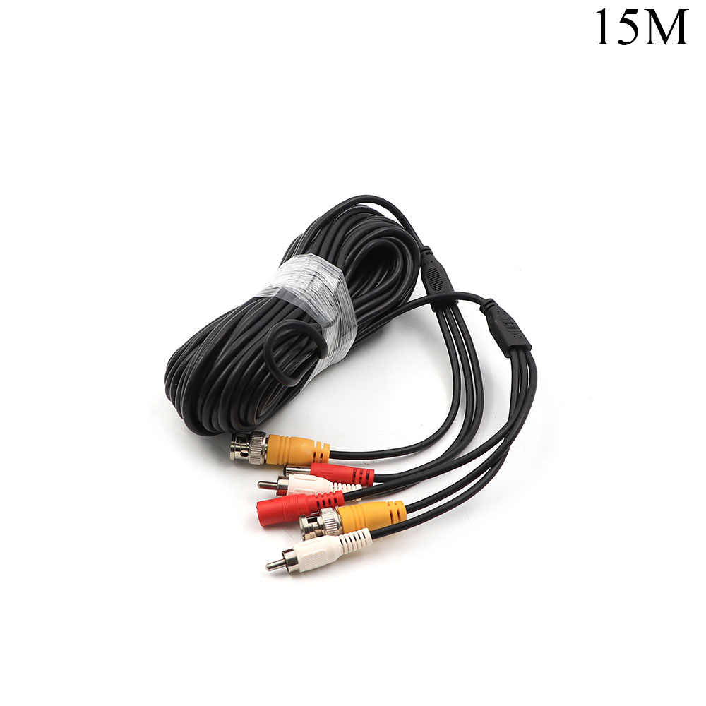 CCTV Camera Cable | RCA Male - Male & BNC Male - Male & DC Male - Female | 15M