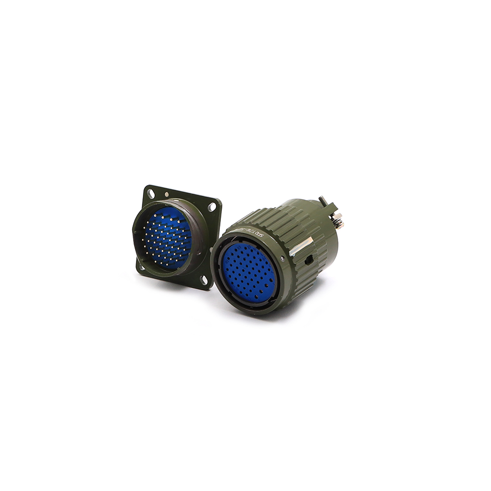 Circular Plug | Aviation Connector 50-Pin | Male - Female | Army Green