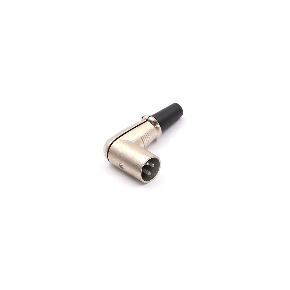 Audio Connector | XLR 3-Pin Male 90 Degree | Metal | Cable Mount