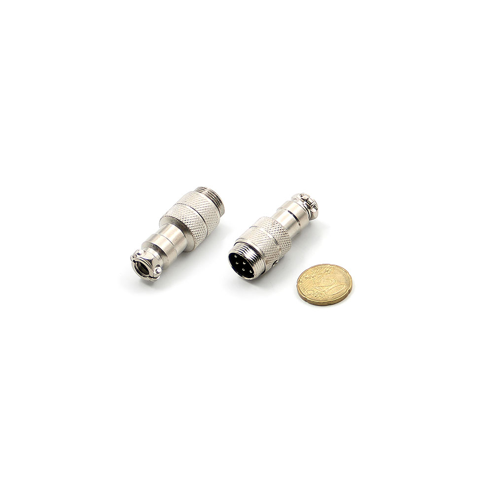 Circular Plug | Aviation Connector 8-Pin Male 16mm | Cable Mount