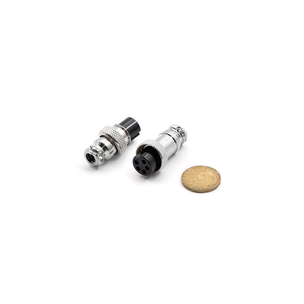 Circular Plug | Aviation Connector 5-Pin Female 16mm | Chassis Mount