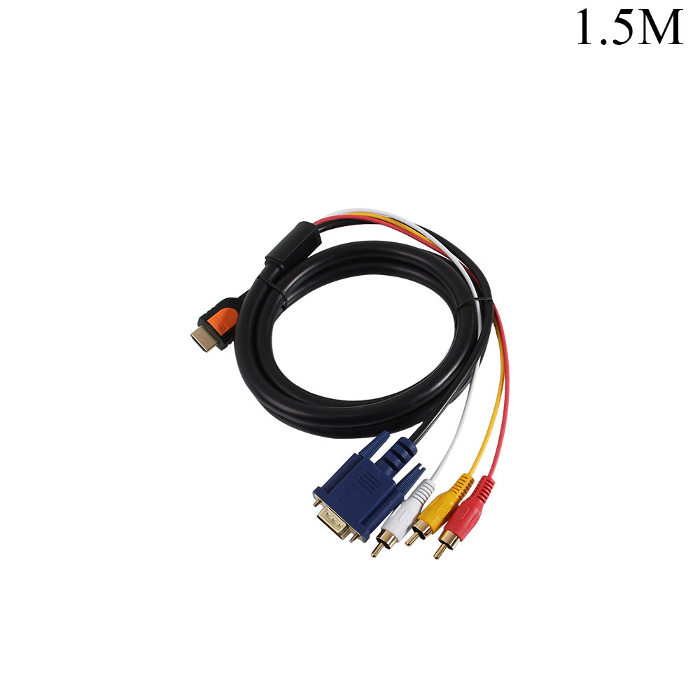 Audio Video Cable HDMI Male VGA Male 3x RCA