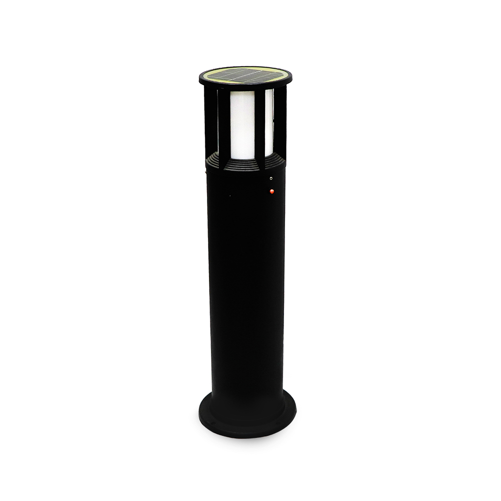 Exterior LED Light | Solar Powered Built-in Battery | Bollard | White | 70cm